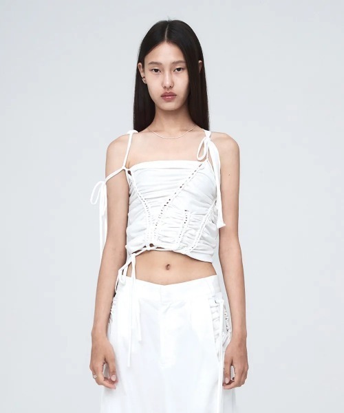 Tシャツ・カットソー [NACHE] BRAID DROP SLEEVELESS 3COLOR 5/22再入荷【NACHE】BRAID DROP SLEEVELESS | OUR BRAND,NACHE