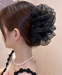 pyornim（ピョルニム）の「ドッドシフォンヘアクリップ（バレッタ/ヘアクリップ）」