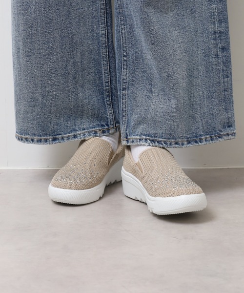 kitson(キットソン)の「KITSON キットソン 厚底ウェーブソール 軽量 ラメ入りニット スリッポン(スリッポン・レディース・ブラック系その他/ベージュ/ラベンダー・S/M/L/LL)」の15枚目の写真