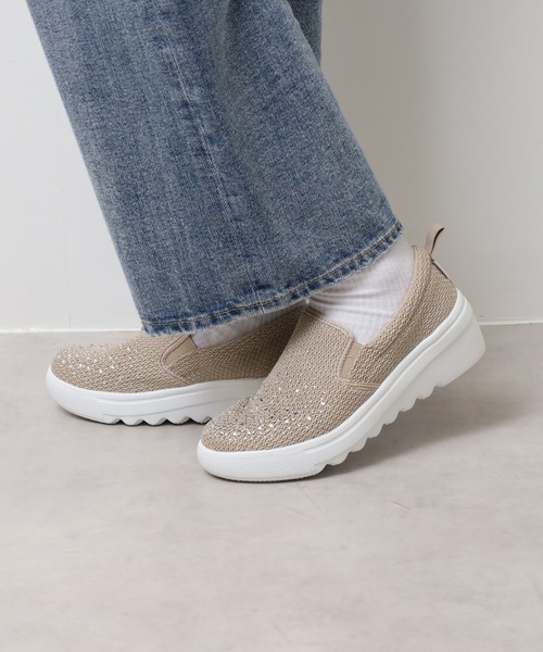 kitson(キットソン)の「KITSON キットソン 厚底ウェーブソール 軽量 ラメ入りニット スリッポン(スリッポン・レディース・ブラック系その他/ベージュ/ラベンダー・S/M/L/LL)」の16枚目の写真