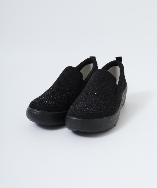 kitson(キットソン)の「KITSON キットソン 厚底ウェーブソール 軽量 ラメ入りニット スリッポン(スリッポン・レディース・ブラック系その他/ベージュ/ラベンダー・S/M/L/LL)」の4枚目の写真
