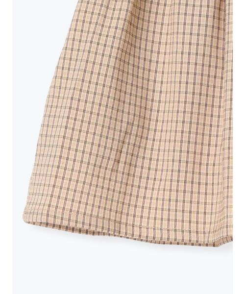 Samansa Mos2 Lagom(サマンサモスモスラーゴム)の「チェック柄ギャザースカパン(スカート・キッズ・ピンク/ミント・特(XL)/大(L)/中(M)/小(S))」の6枚目の写真