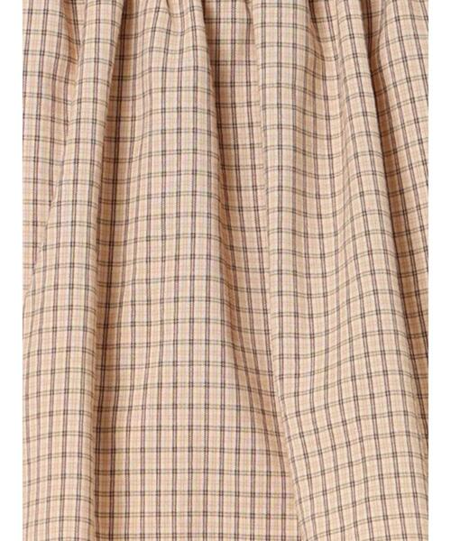 Samansa Mos2 Lagom(サマンサモスモスラーゴム)の「チェック柄ギャザースカパン(スカート・キッズ・ピンク/ミント・特(XL)/大(L)/中(M)/小(S))」の8枚目の写真