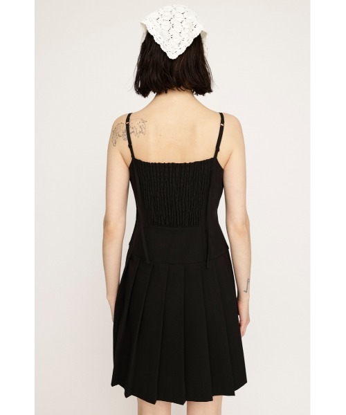 SLY（スライ）の「PLEATS CAMI S/OP プリーツ キャミ ショート ミニ ワンピース（ワンピース・レディース・ブラック/杢グレー・FREE）」の11枚目の写真