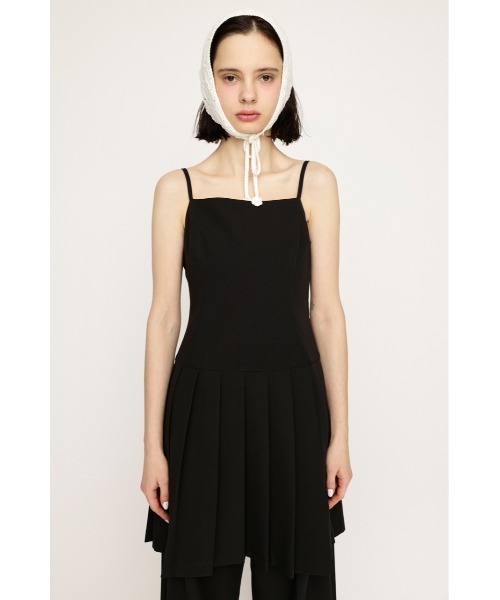 HYBERNAT グレー ノースリーブ ミニワンピース　プリーツワンピース Heather（ヘザー）の「アソートプリーツミニワンピース 102382