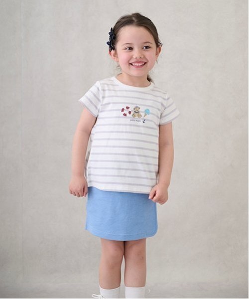 petit main(プティマイン)の「【GOODPRICE】デイリーカジュアルスカパン(スカート・キッズ・ベビーピンク/ラベンダー/チャコール/サックスブルー・80cm/90cm/110cm/100cm/120cm/130cm)」の5枚目の写真