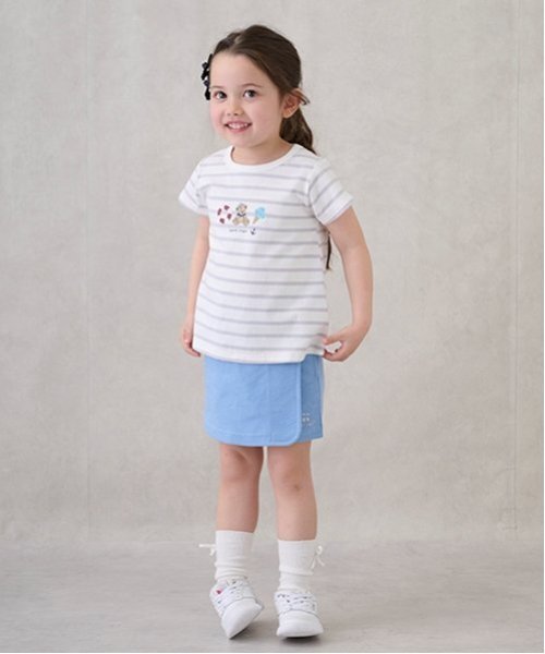 petit main(プティマイン)の「【GOODPRICE】デイリーカジュアルスカパン(スカート・キッズ・ベビーピンク/ラベンダー/チャコール/サックスブルー・80cm/90cm/110cm/100cm/120cm/130cm)」の6枚目の写真