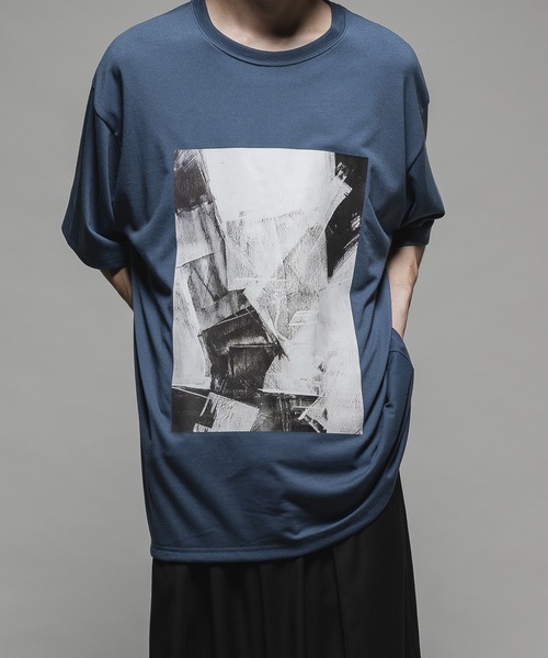 CASPER JOHN（キャスパージョン）の「COOL TOUCH DRAPE T-SHIRTS/クールタッチドレープTシャツ（Tシャツ/カットソー・メンズ・ライトパープル/ライトグレー/ブラック/グレイッシュベージュ/ブルー・X-SMALL/SMALL/MEDIUM/LARGE）」の4枚目の写真