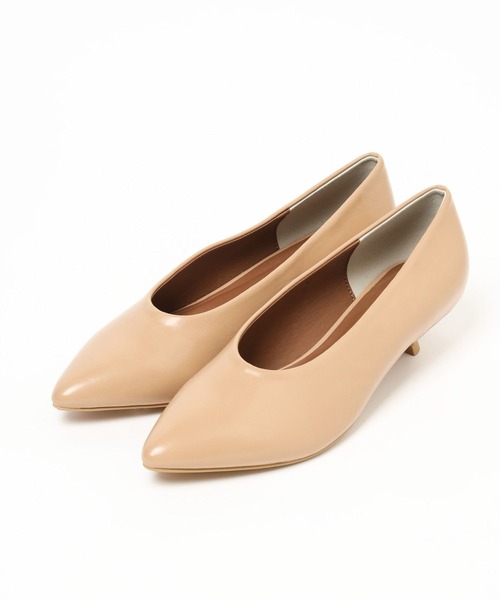 GLOBAL WORK（グローバルワーク）の「MATINEE LINE/キトゥンヒールパンプス/321426（パンプス・レディース・ブラック/ベージュ・MEDIUM/LARGE）」の2枚目の写真