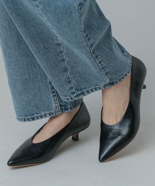 GLOBAL WORK（グローバルワーク）の「MATINEE LINE/キトゥンヒールパンプス/321426（パンプス・レディース・ブラック/ベージュ・MEDIUM/LARGE）」の19枚目の写真