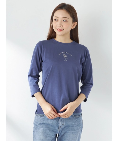 McGREGOR(マックレガー)の「ワンポイントコンパクトTシャツ(Tシャツ/カットソー・レディース・ブルー系その他/ナチュラル/スモークピンク・L/M)」の2枚目の写真
