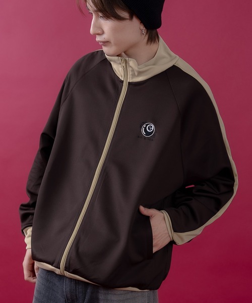 improves(インプローブス)の「ワンポイント スタンドジップ ブルゾン(ジャージ・メンズ・ブラウン/アイボリー/ベージュ・LARGE/MEDIUM)」の1枚目の写真