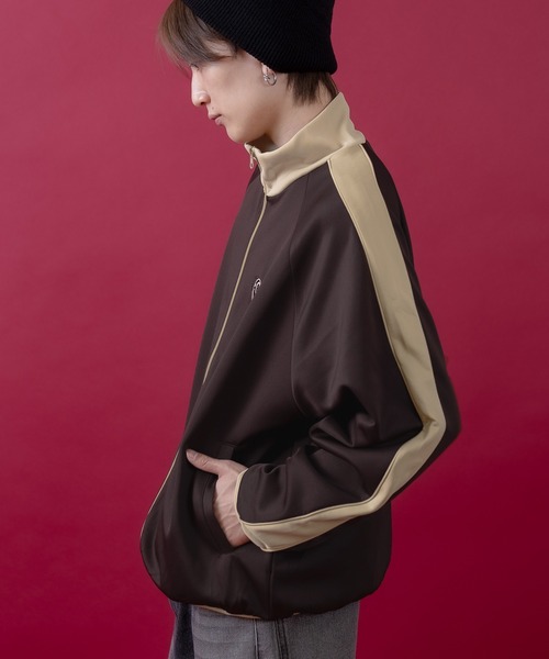 improves(インプローブス)の「ワンポイント スタンドジップ ブルゾン(ジャージ・メンズ・ブラウン/アイボリー/ベージュ・LARGE/MEDIUM)」の11枚目の写真