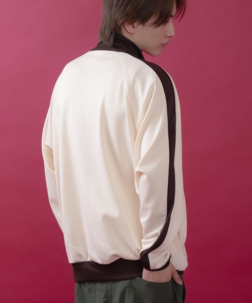 improves(インプローブス)の「ワンポイント スタンドジップ ブルゾン(ジャージ・メンズ・ブラウン/アイボリー/ベージュ・LARGE/MEDIUM)」の7枚目の写真