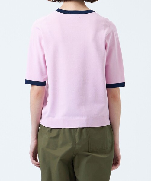 MACKINTOSH PHILOSOPHY（ﾏｯｷﾝﾄｯｼｭ ﾌｨﾛｿﾌｨｰ）の「バイカラートリムニットプルオーバー（Tシャツ/カットソー・レディース・グリーン/ダークネイビー/レッド/オフホワイト・38）」の11枚目の写真