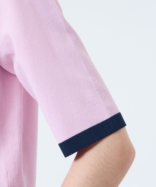 MACKINTOSH PHILOSOPHY（ﾏｯｷﾝﾄｯｼｭ ﾌｨﾛｿﾌｨｰ）の「バイカラートリムニットプルオーバー（Tシャツ/カットソー・レディース・グリーン/ダークネイビー/レッド/オフホワイト・38）」の12枚目の写真