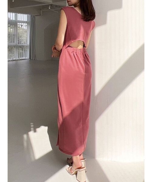 RESEXXY（リゼクシー）の「【WEB限定】バックオープンスリットワンピース（ワンピース・レディース・ピンク/ホワイト/ブラック/ブルー/グレー・FREE）」の11枚目の写真