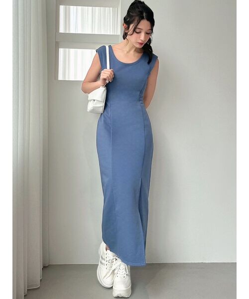 RESEXXY（リゼクシー）の「【WEB限定】バックオープンスリットワンピース（ワンピース・レディース・ピンク/ホワイト/ブラック/ブルー/グレー・FREE）」の14枚目の写真