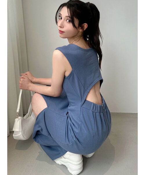 RESEXXY（リゼクシー）の「【WEB限定】バックオープンスリットワンピース（ワンピース・レディース・ピンク/ホワイト/ブラック/ブルー/グレー・FREE）」の16枚目の写真