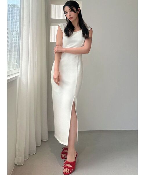 RESEXXY（リゼクシー）の「【WEB限定】バックオープンスリットワンピース（ワンピース・レディース・ピンク/ホワイト/ブラック/ブルー/グレー・FREE）」の17枚目の写真