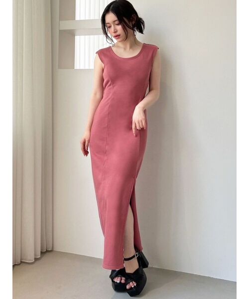 RESEXXY（リゼクシー）の「【WEB限定】バックオープンスリットワンピース（ワンピース・レディース・ピンク/ホワイト/ブラック/ブルー/グレー・FREE）」の21枚目の写真