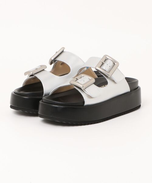 ABC-MART(エービーシーマート)の「JOLI ENCORE(FR) ジョリー・アンコール DOUBLE BELT PLATFORM SANDALS ダブルベルトプラットフォームサンダル JE-2252 SILVER(サンダル・レディース・シルバー・MEDIUM/LARGE/X-LARGE/SMALL)」の1枚目の写真