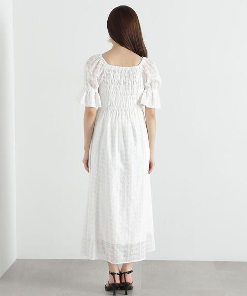 E＞シャーリング刺繍レースワンピース / 1215147402