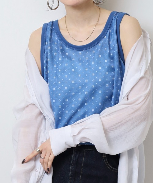 JEMORGAN(ジェーイーモーガン)の「JEMORGAN 総柄ワッフル タンクトップ(タンクトップ・メンズ・C/D/E/A/B・M/L/XL)」の3枚目の写真