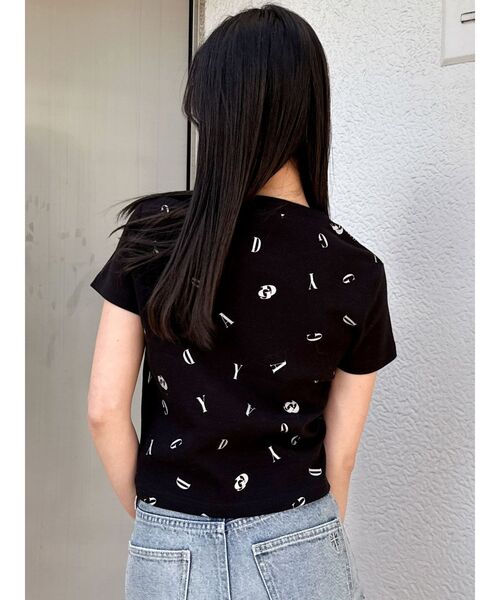 GYDA（ジェイダ）の「RANDOM GYDA PATTERN Tシャツ（Tシャツ/カットソー・レディース・ブラック/オフホワイト・FREE）」の4枚目の写真