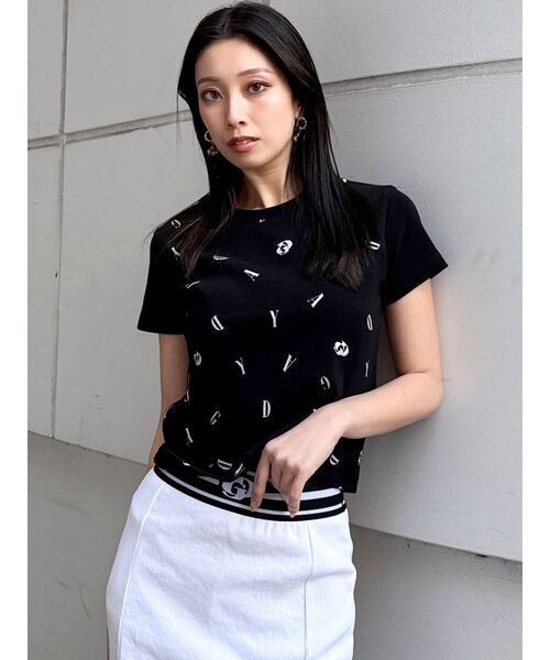 GYDA（ジェイダ）の「RANDOM GYDA PATTERN Tシャツ（Tシャツ/カットソー・レディース・ブラック/オフホワイト・FREE）」の7枚目の写真