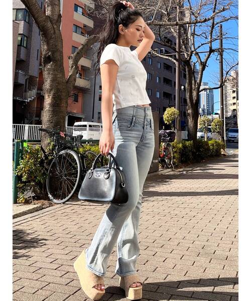 GYDA（ジェイダ）の「RANDOM GYDA PATTERN Tシャツ（Tシャツ/カットソー・レディース・ブラック/オフホワイト・FREE）」の12枚目の写真