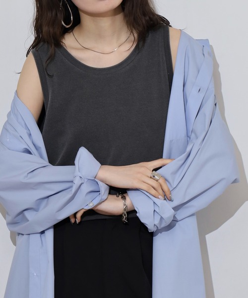 JEMORGAN(ジェーイーモーガン)の「JEMORGAN T/Cカノコ ピグメントタンクトップ(タンクトップ・メンズ・オフホワイト/チャコール/グリーン/イエロー/サックスブルー・L/M/XL)」の2枚目の写真