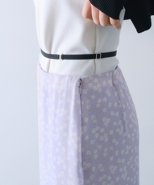 CODE A(コードエー)の「petit flower skirt(スカート・レディース・パープル系1/ブラック系・36/34/38)」の9枚目の写真