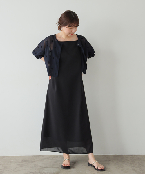 新品 IENA イエナ　リネンライクキャミワンピース　ベージュ S リネンライクキャミワンピース（ワンピース）｜IENA（イエナ）の