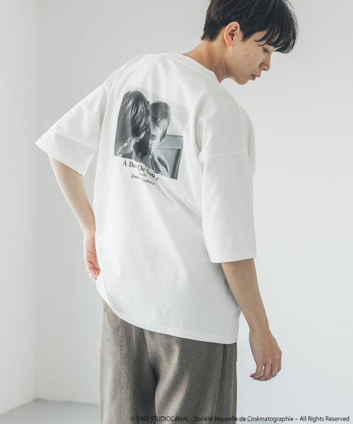 LOWRYS FARM(ローリーズファーム)の「ジャン・リュック・ゴダール映画作品/ゴダールフォトTSS 325570(Tシャツ/カットソー・メンズ・アイボリー/オフホワイト/チャコールグレー/ホワイト系その他・LARGE/MEDIUM)」の4枚目の写真