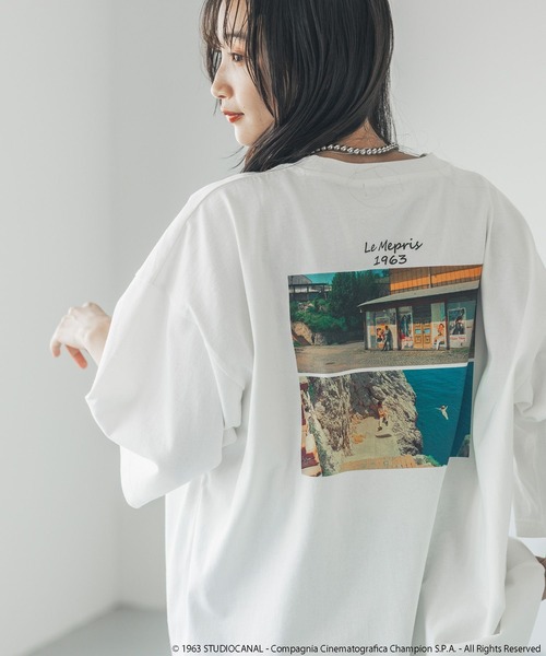 LOWRYS FARM(ローリーズファーム)の「ジャン・リュック・ゴダール映画作品/ゴダールフォトTSS 325570(Tシャツ/カットソー・メンズ・アイボリー/オフホワイト/チャコールグレー/ホワイト系その他・LARGE/MEDIUM)」の2枚目の写真