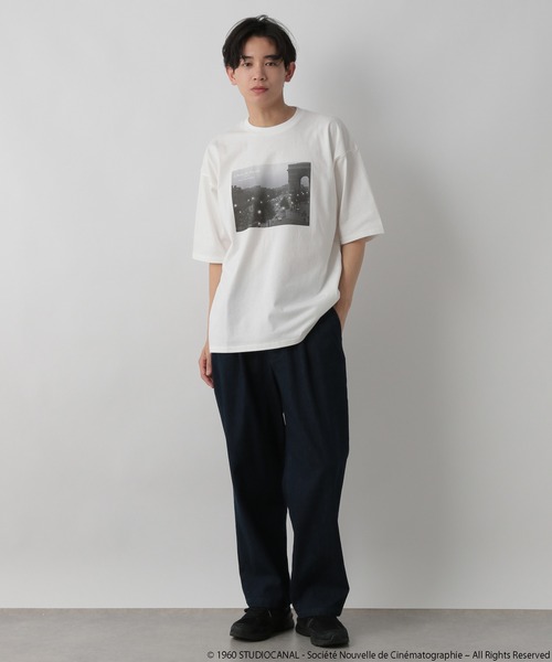 LOWRYS FARM(ローリーズファーム)の「ジャン・リュック・ゴダール映画作品/ゴダールフォトTSS 325570(Tシャツ/カットソー・メンズ・アイボリー/オフホワイト/チャコールグレー/ホワイト系その他・LARGE/MEDIUM)」の9枚目の写真