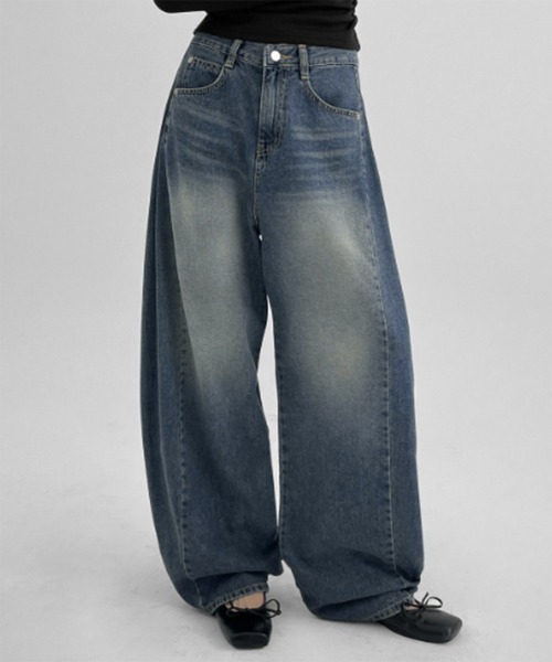 バルーンデニムパンツ ワイドバルーンデニムパンツ(10oz DENIM)（デニムパンツ）｜MONO
