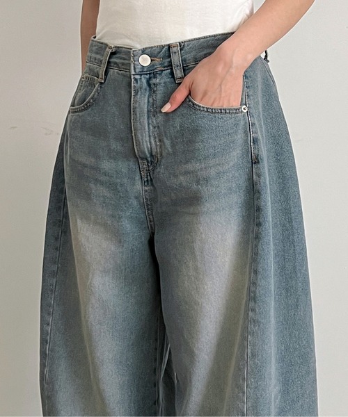 TWN正規品★25SS★Register バルーンデニムパンツ サイド切開バルーンデニム/2025 SS COLLECTION（デニムパンツ