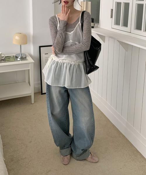 サイド切開バルーンデニム/2025 SS COLLECTION（デニムパンツ