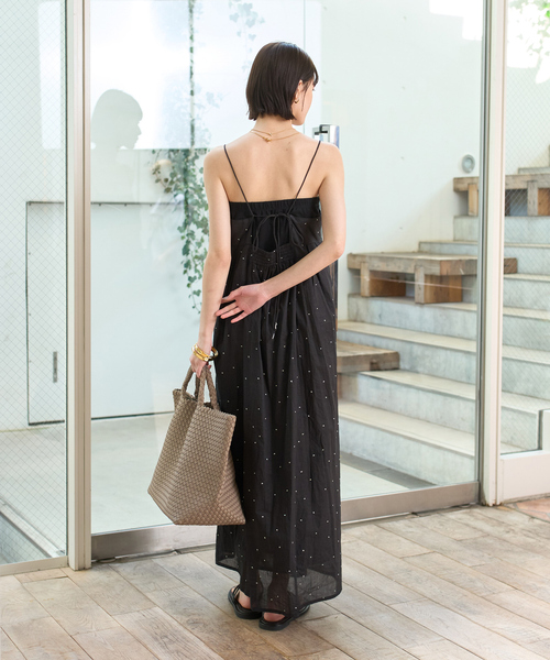 シルバードット刺繍ワンピース（ワンピース）｜Rouge vif Anna