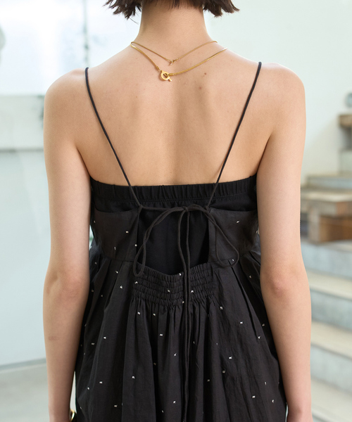 Rouge vif Anna（ルージュヴィフアンナ）の「シルバードット刺繍ワンピース（ワンピース・レディース・ブラック/モカ・フリー）」の20枚目の写真