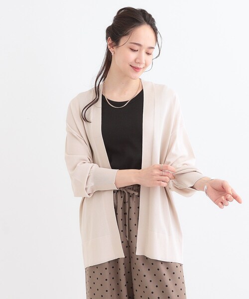 SHOO・LA・RUE(シューラルー)の「【洗える/ひんやり/UV】お尻が隠れるトッパーカーディガン(カーディガン/ボレロ・レディース・ネイビー/グレー/ナチュラル/オレンジ・00)」の13枚目の写真