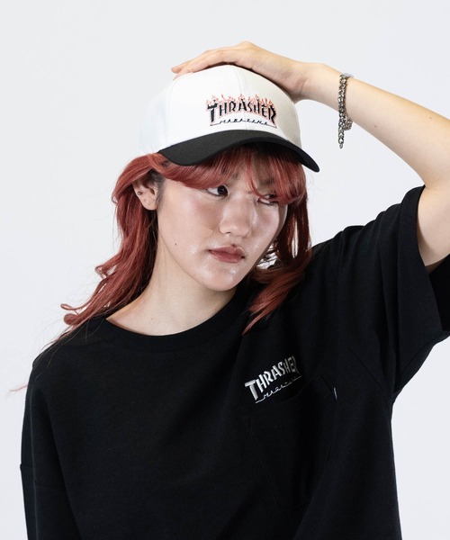 THRASHER(スラッシャー)の「【Y】〔THRASHER/スラッシャー〕アソートロゴ ベースボールキャップ(キャップ・メンズ・ホワイト系1/ホワイト系2/ブラック系2/ベージュ系1/ブラック系1/グレー系1・FREE)」の21枚目の写真