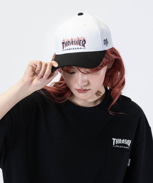 THRASHER(スラッシャー)の「【Y】〔THRASHER/スラッシャー〕アソートロゴ ベースボールキャップ(キャップ・メンズ・ホワイト系1/ホワイト系2/ブラック系2/ベージュ系1/ブラック系1/グレー系1・FREE)」の22枚目の写真