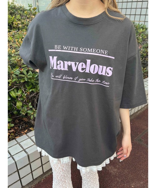 WC(ダブル シー)の「Marvelous ロゴT(Tシャツ/カットソー・レディース・ホワイト/チャコールグレー・FREE)」の20枚目の写真