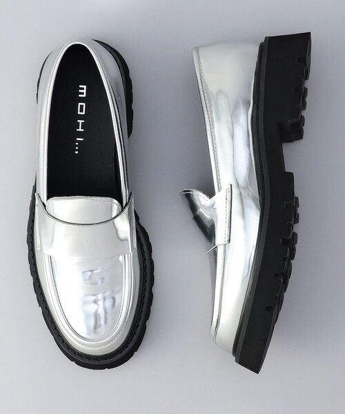 MOHI（モヒ）の「MOHI(モヒ)ローファー（パンプス・レディース・オフホワイト/シルバー/ブラック・24cm）」の3枚目の写真