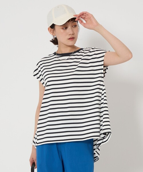 tシャツ ペプラムフレンチスリーブプルオーバー「手洗い可能」 レディース バック ペプラム フレンチスリーブ プルオーバー -制菌-（T