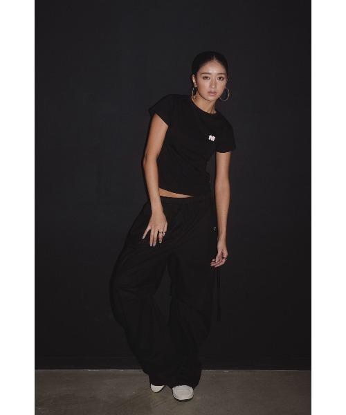 ALEXIA STAM（アリシアスタン）の「[MIYU IKEDA x ALEXIA STAM] Side Drawstring Pants /みちょぱコラボ ドロストリボンパンツ（その他パンツ・レディース・ブラック/グレイッシュベージュ・S/M）」の5枚目の写真