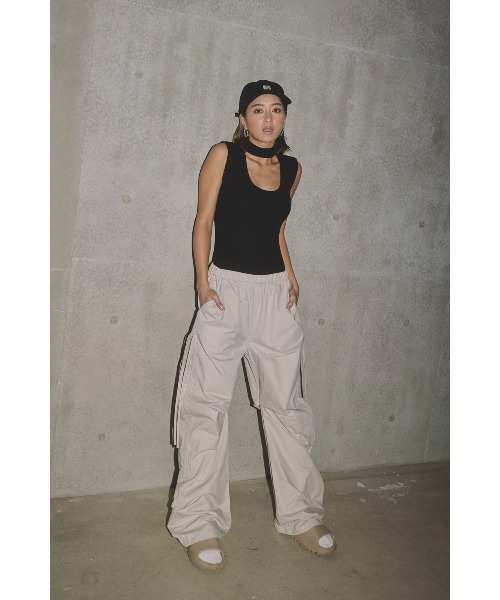 セール】[MIYU IKEDA x ALEXIA STAM] Side Drawstring Pants /み